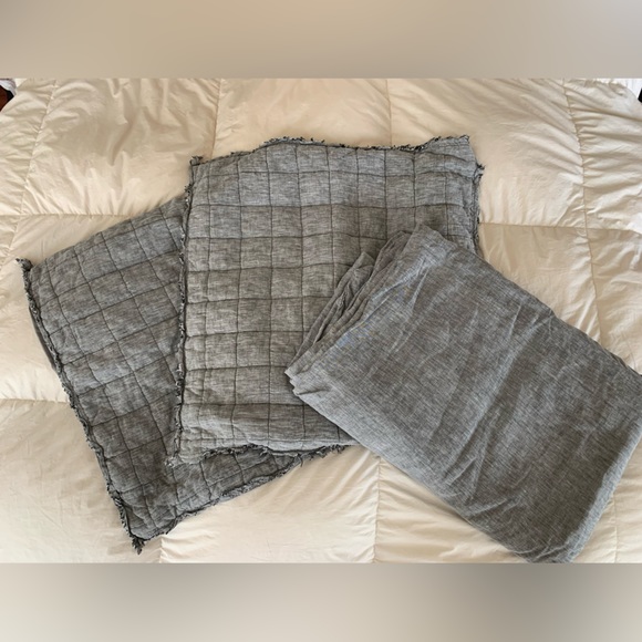 West Elm Bedding Queen Size Duvet And Set Of 2 Euro Shams Poshmark